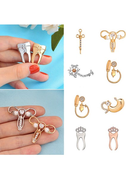 Gümüş Tarzı Sinir Dokusu Doktor/hemşire Iğne Pin Tıbbi Organ Broş Dıy Charm Trendy Kreatif Kimya Takı Hediyesi (Yurt Dışından)