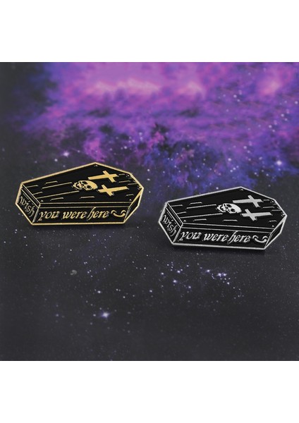 No.1 Boyutu Kafatası Çapraz Tabut Pazen Broş Siyah Punk Gotik Rozet Cadılar Bayramı Aksesuarlar Kişilik Yaratıcı Pin (Yurt Dışından) modelleri