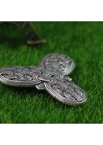 Antik Gümüş Tarzı Isveç Kuzey Viking Amulet Broş Iskandinav Fibula ve Antik Set Broşlar Viking Broş Takı Tılsım (Yurt Dışından)
