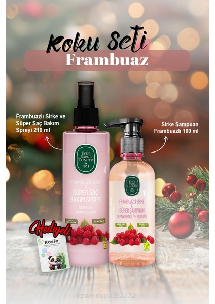 Frambuazlı Şampuan 100 Ml, Bakım Spreyi 210 ml ve Rosie Hediye