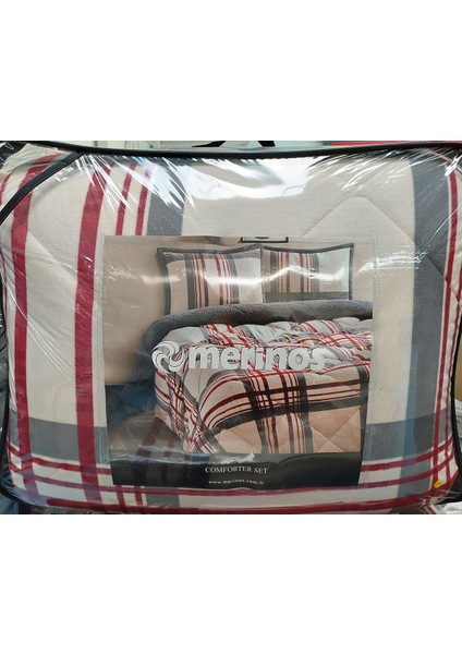 Comforter Set, Çift Kişilik Yorgan Seti (220 x 240)-VERA Kırmızı fiyatları