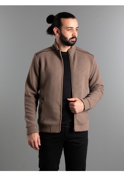 Erkek Vizon Fitilli Hırka