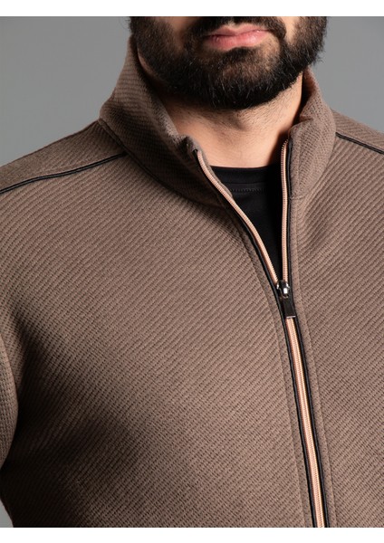 Erkek Vizon Fitilli Hırka modelleri