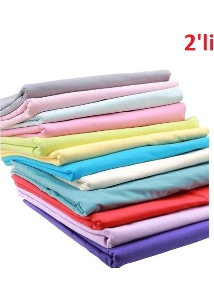 2 Adet 50 x 130 Karı Koca Yastık Kılıfı, Uzun Yastık Kılıfı (50 x 130)-KARIŞIK Renkli