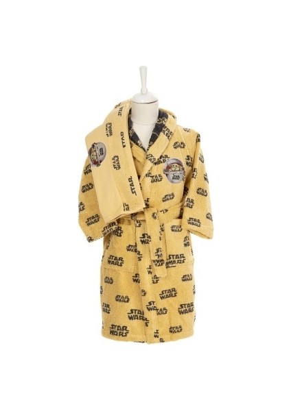 Lisanslı Çocuk Havlu Bornoz Seti 5/6yaş-Starwars Mandalorian Sar fiyatları