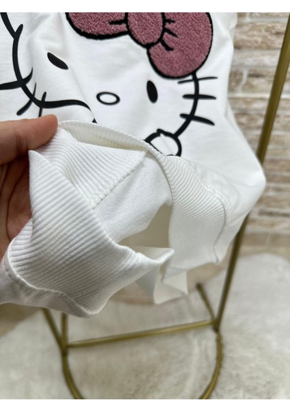 Hello Kitty Baskılı Sweatshirt Taytlı Takım
