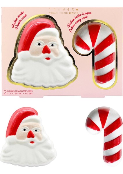 Inuwet Noel Baba ve Baston Şeker Şeklinde 2li Bany