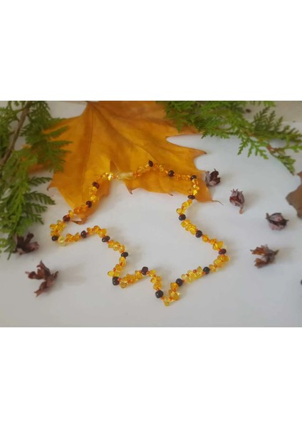 Damla Kehribar Kolye 40 cm Limon Vişne Çocuk K fiyatları