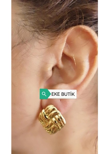 Çelik Örgü Taş Küpe Altın Çivili fiyatları