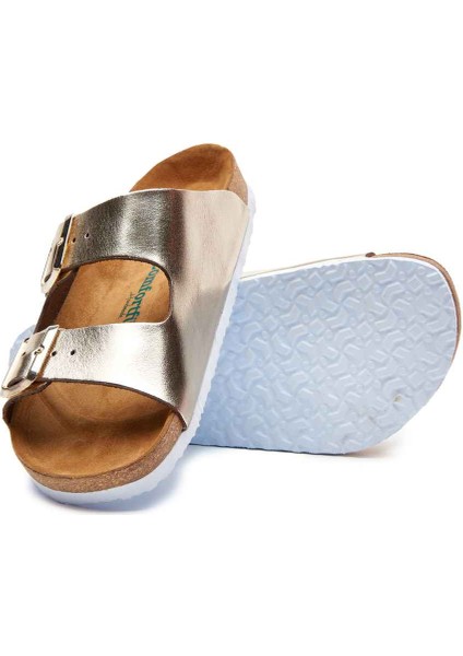 / Bali-Pr - Deri Çift Bantlı Terlik ( Altın Nubuk Deri ) fiyatları