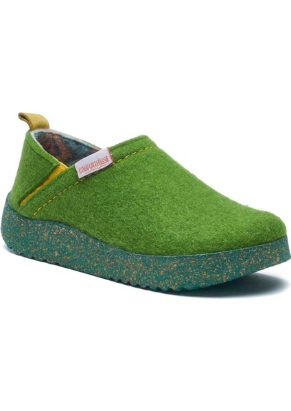 / Lumi-W - Yün Ev Ayakkabısı ( Yeşil Yün )