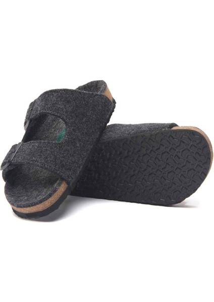 / Bali-W - Yün Çift Bantlı Ev Terliği ( Koyu Gri Yün ) fiyatları