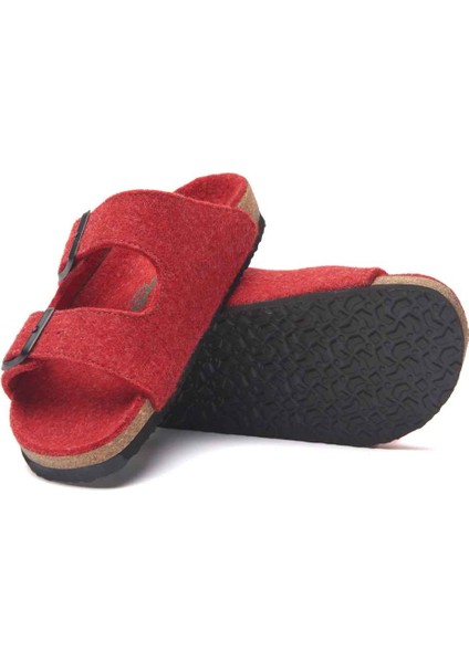 / Bali-W - Yün Çift Bantlı Ev Terliği ( Kırmızı Yün ) fiyatları