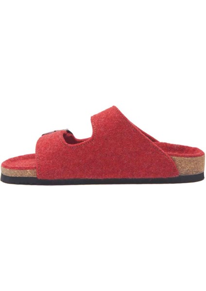 / Bali-W - Yün Çift Bantlı Ev Terliği ( Kırmızı Yün ) modelleri