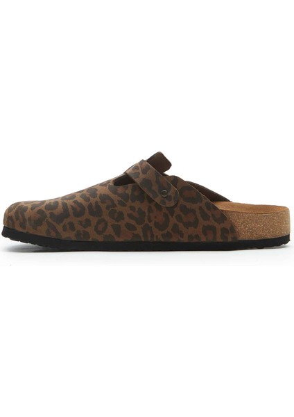 / Capri - Deri Sabo Terlik ( Leopar Baskılı Deri ) fırsatları