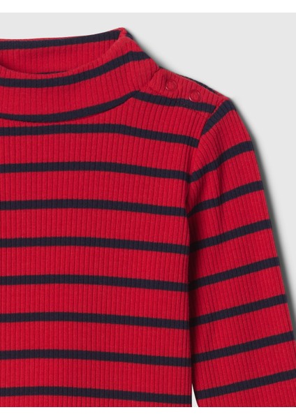 Bebek Kırmızı Fitilli Balıkçı Yaka Outfit Set