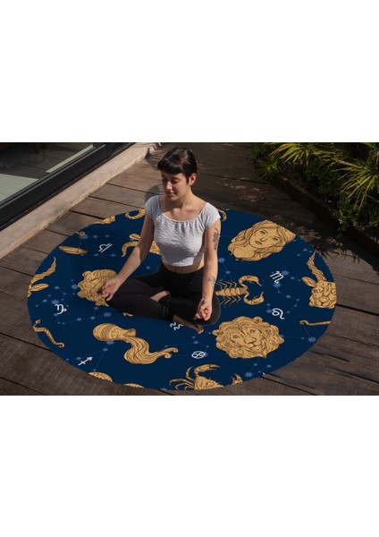 Yoga, Meditasyon,burçlar ve Mandala Temalı, Meditasyon Halısı 118