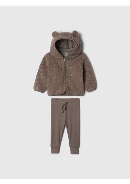 Bebek Kahverengi Sherpa Brannan Bear Outfit Set