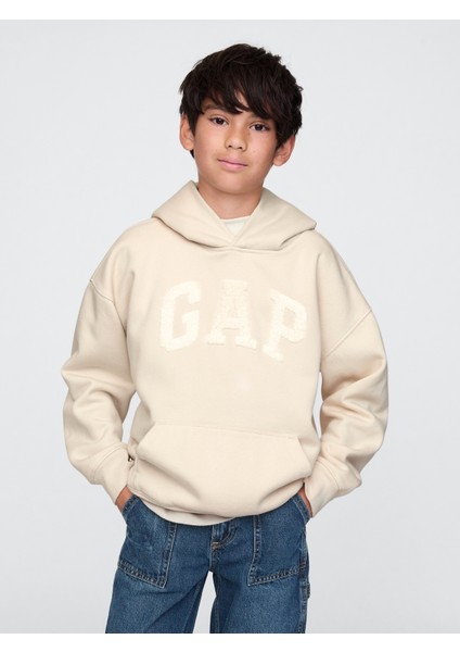 Erkek Çocuk Kırık Beyaz Gap Logo Vintage Soft Sweatshirt