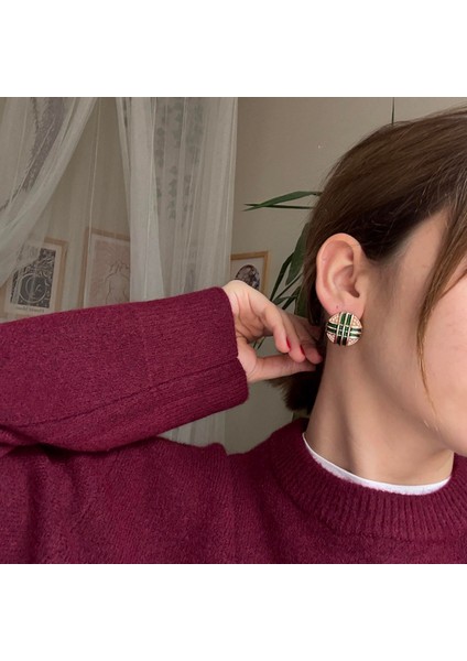 Yeşil Mineli Incili Vintage Küpe fiyatları