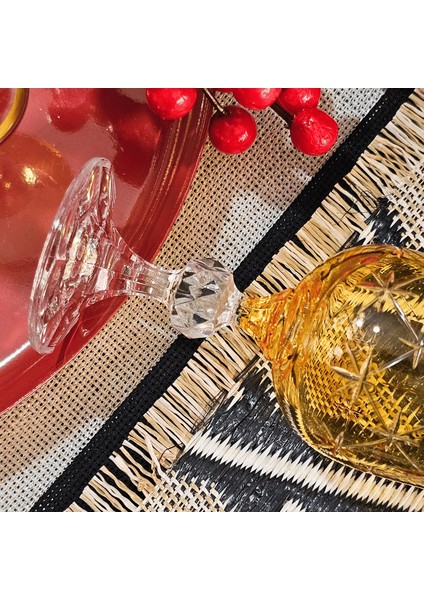 Leonarte Casa Menşeli Bohemia Stars Kristal 1 Adet Sarı Renk kadeh Bardak