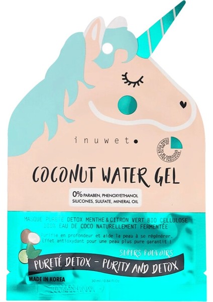 Inuwet Unicorn Arındırıcı Bioselüloz Yüz Maskesi