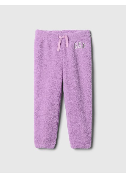 Kız Bebek Mor Gap Logo Sherpa Jogger Eşofman Altı