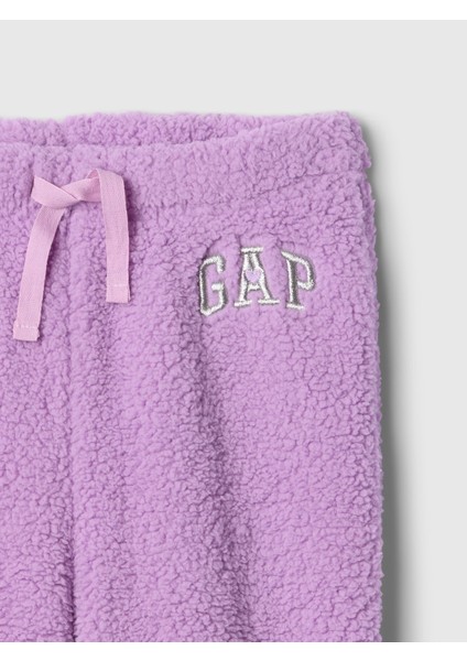 Kız Bebek Mor Gap Logo Sherpa Jogger Eşofman Altı modelleri