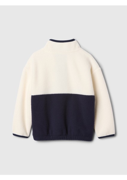 Erkek Bebek Çok Renkli Brannan Bear Işlemeli Sherpa Yarım Fermuarlı Sweatshirt modelleri