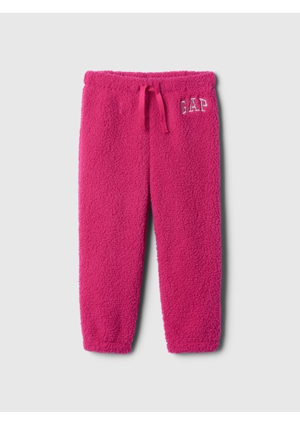 Kız Bebek Pembe Gap Logo Sherpa Jogger Eşofman Altı