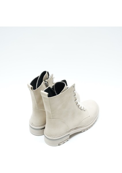 Dubai Yüksek Boğaz Bağcıklı Kadın Bot, Bej(Ladik)