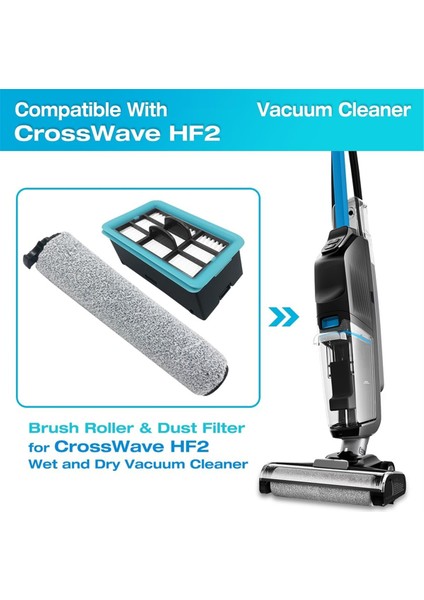 Bissell Crosswave Için Yedek Fırça Rulosu 3831 Hf2 3845N Vakum Süpürge Parçaları Yıkanabilir Silin Fırçası Hepa Filtreleri (Yurt Dışından)