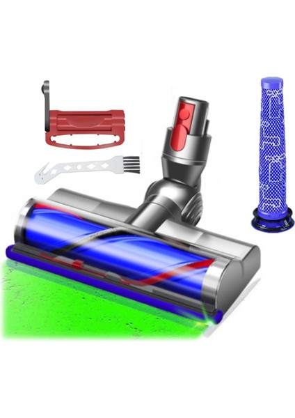 Dyson Sert Zemin Süpürgesi LED Işıklı V Şekli Turbo Aparatı (Yurt Dışından)
