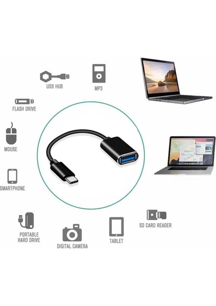 Yeni Nesil USB C USB 3.0 Otg Kablo Type-C Erkek To USB 3.0 Dişi Typec Otg Veri Aktarma Kablosu