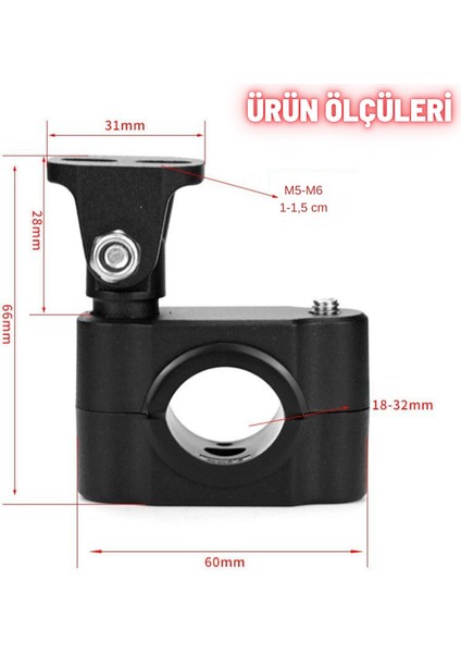 Motosiklet Gidon Koruma Demiri Sis Farı Montaj Ayağı 2 Adet Alüminyum Braket 18-32MM AYARLANABILIR indirimleri