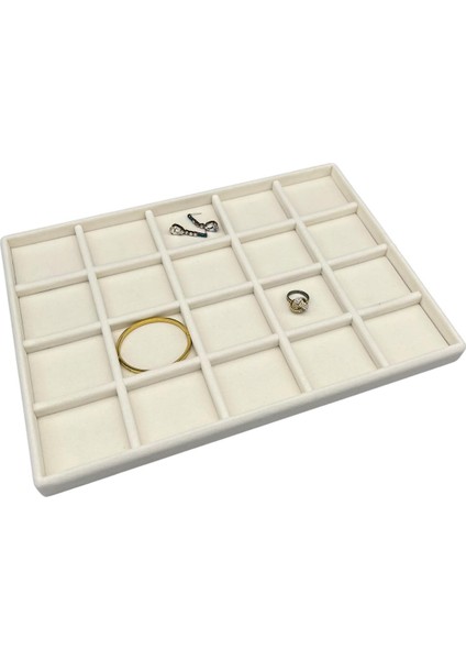 Yerli Üretim Süet Kumaş Kahve Renk 34/24 cm Batırmalı Çekmeçe Içi Bileklik Kelepçe Tablası fiyatları