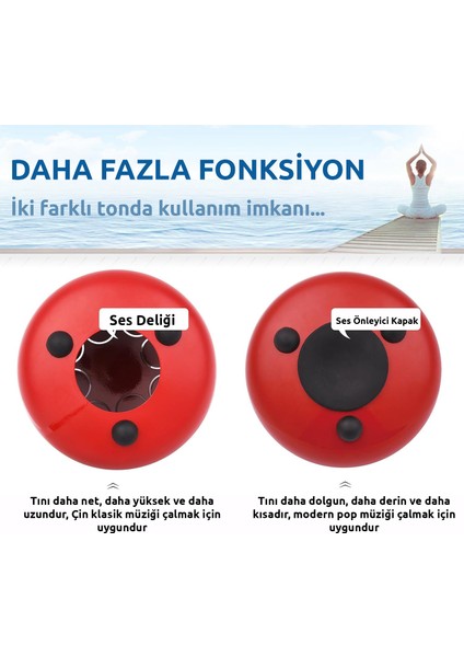 TD-108RD Çelik Dil Davul Handpan 10 İnç 8 Ton Steel Tongue Drum Full Set