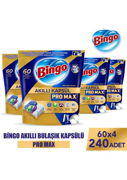 Akıllı Kapsül Pro Max Bulaşık Deterjanı Tableti 240'LI