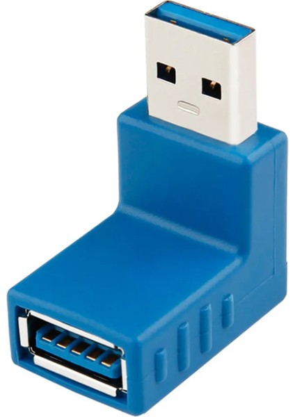 USB 3.0 Dirsek 90 Derece Bağlantı Aparatı Dönüştürücü Uzatma Yüksek Hızlı Yeni USB 3.0 Sürümü