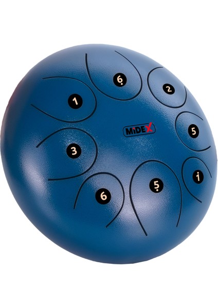 TD-108BL Çelik Dil Davul Handpan 10 İnç 8 Ton Steel Tongue Drum Full Set