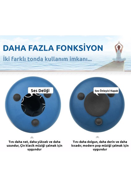 TD-108BL Çelik Dil Davul Handpan 10 İnç 8 Ton Steel Tongue Drum Full Set