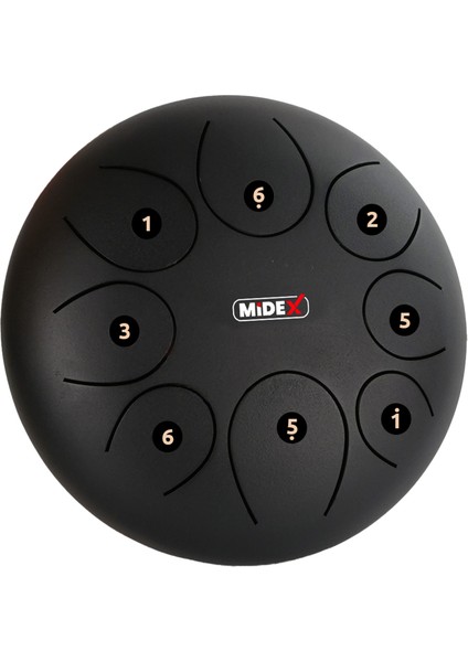 TD-108BK Çelik Dil Davul Handpan 10 İnç 8 Ton Steel Tongue Drum Full Set