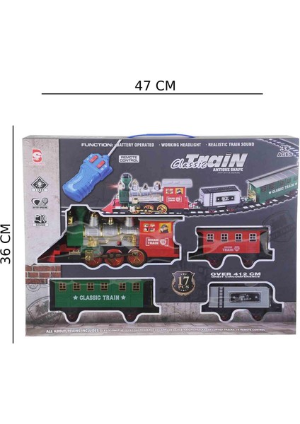 Uzaktan Kumandalı Işıklı Sesli Tren Set 17 Parça