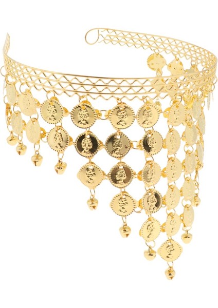 Oryantal Dans Bandı Tribal Zintered Bandı Takı Altın Üçgen 14*15 cm (Yurt Dışından)