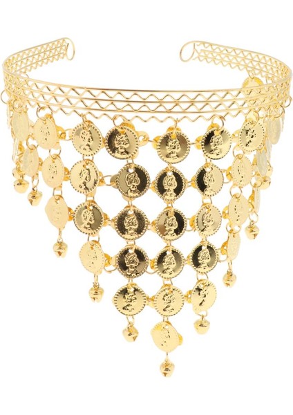 Oryantal Dans Bandı Tribal Zintered Bandı Takı Altın Üçgen 14*15 cm (Yurt Dışından) fiyatları