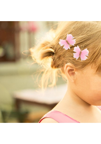 2x Kelebek Saç Klipleri Sahne Performansı Parti Örgü Pembe Için Taşınabilir Saç Tokası (Yurt Dışından) fırsatları