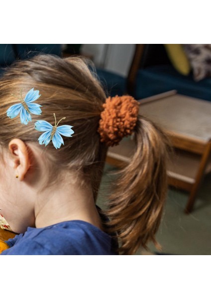 2x Kelebek Saç Klipleri Sahne Performansı Partisi Saten Mavi Için Taşınabilir Saç Tokası (Yurt Dışından) indirimleri