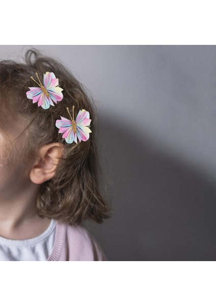 2x Kelebek Saç Klipleri Sahne Performansı Partisi Için Taşınabilir Saç Tokası Dişli Mavi Pembe (Yurt Dışından) fiyatları