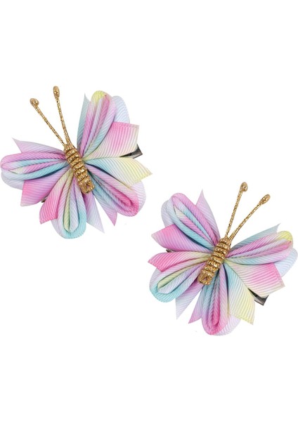 2x Kelebek Saç Klipleri Sahne Performansı Partisi Için Taşınabilir Saç Tokası Dişli Mavi Pembe (Yurt Dışından) modelleri