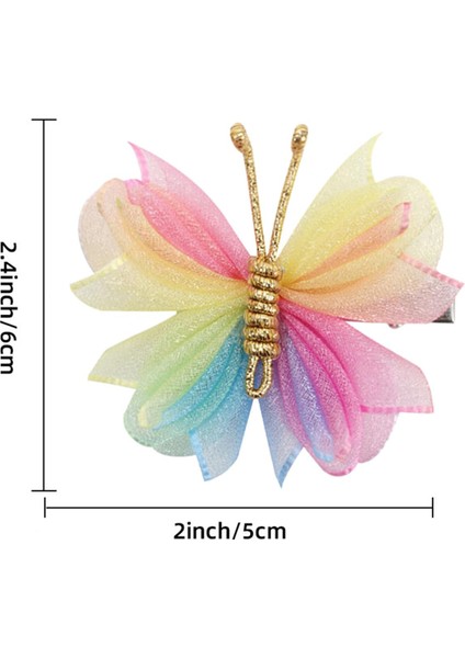 2x Kelebek Saç Klipleri Sahne Performansı Parti Örgü Renkli Için Taşınabilir Saç Tokası (Yurt Dışından) fiyatları